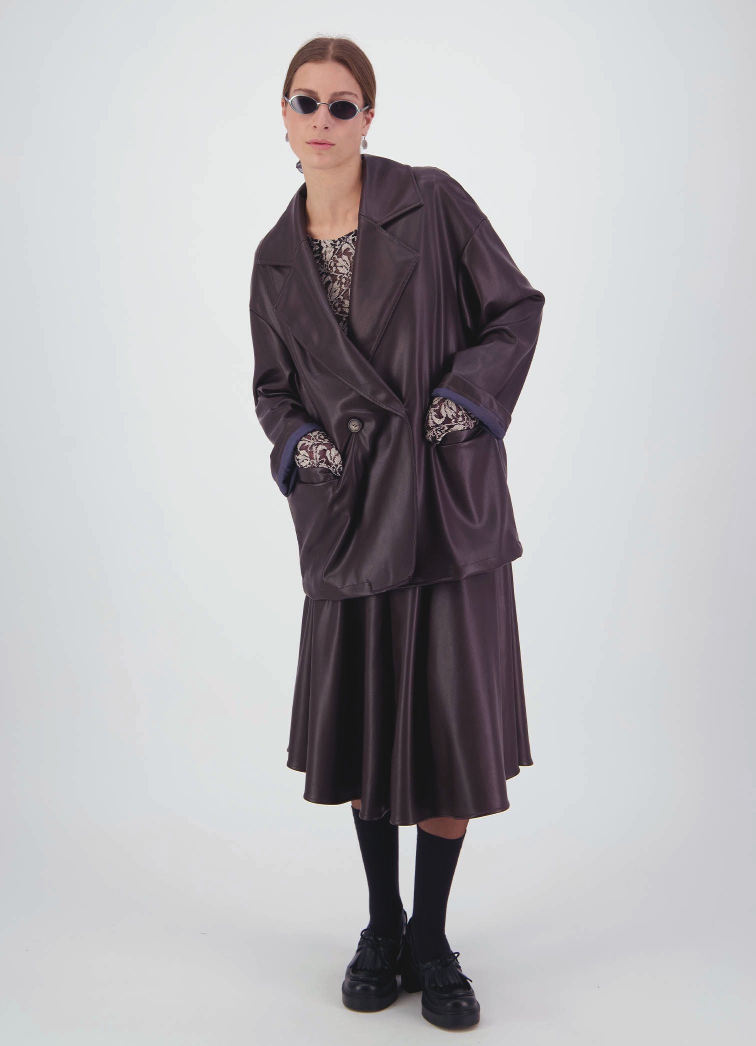 Already There Jacket -Chocolate Leatherette