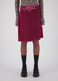 Passion Must Play Skirt - Raspberry Velvet