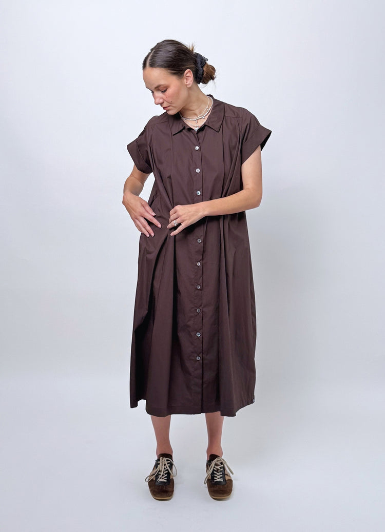 Dream Operator Dress - Chocolate Cotton