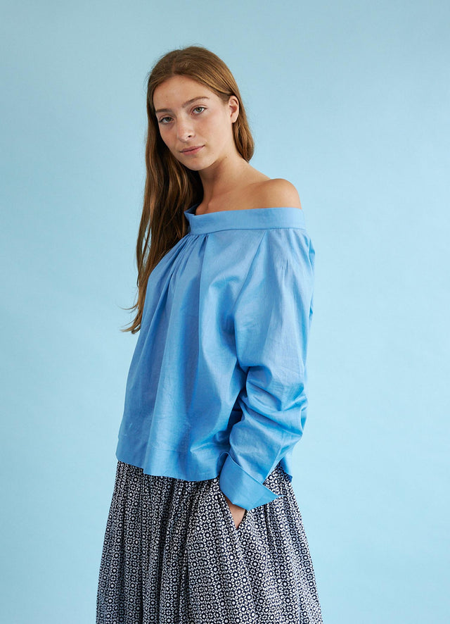 City of Dreams Blouse - Malibu Cotton LAST ONE