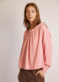 City of Dreams Blouse - Pink Viscose Wool