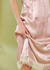 Dream a Little Dream Slip Dress - Rose Washed Satin