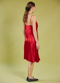 Dream a Little Dream Slip Dress - Red Washed Satin