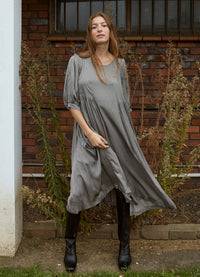 Happy All Day Dress - Spotty Satin Viscose LAST ONE