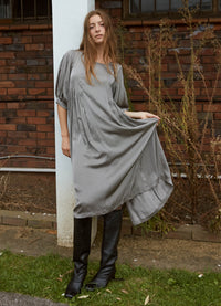 Happy All Day Dress - Spotty Satin Viscose LAST ONE