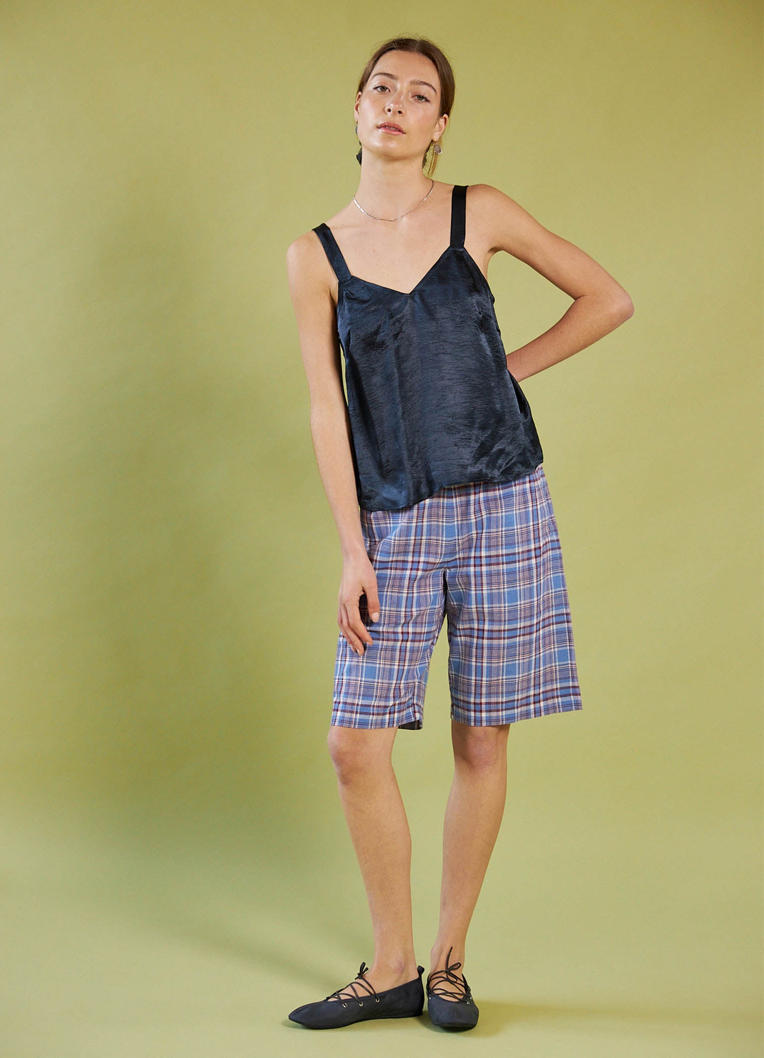 Live in Space Cami - Midnight Vintage Washed Satin