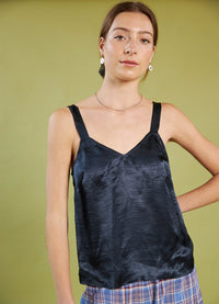 Live in Space Cami - Midnight Vintage Washed Satin