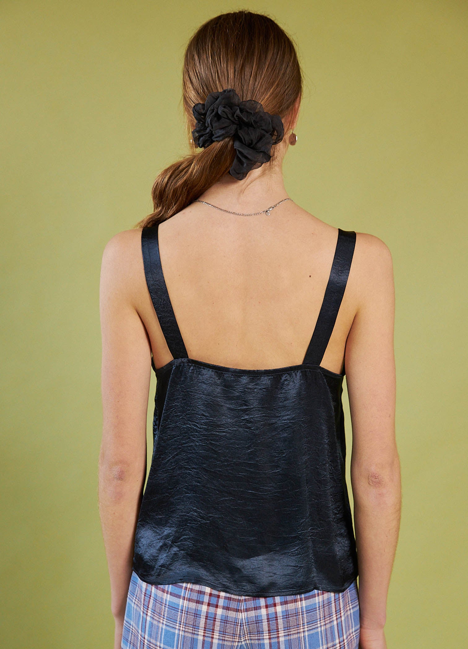 Live in Space Cami - Midnight Vintage Washed Satin