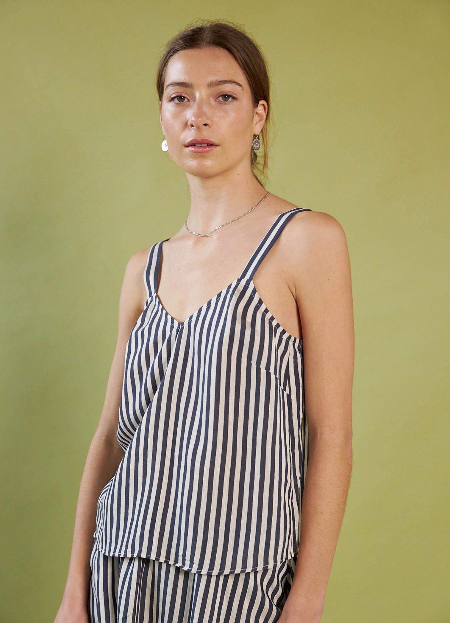 Live in Space Cami - Viscose Silk Stripe