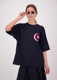 Come With Us Logo Tee - Navy Cotton