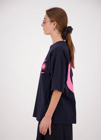 Come With Us Logo Tee - Navy Cotton
