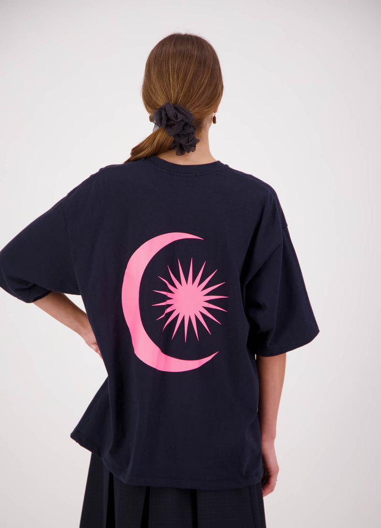 Come With Us Logo Tee - Navy Cotton