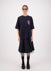 Come With Us Logo Tee - Navy Cotton