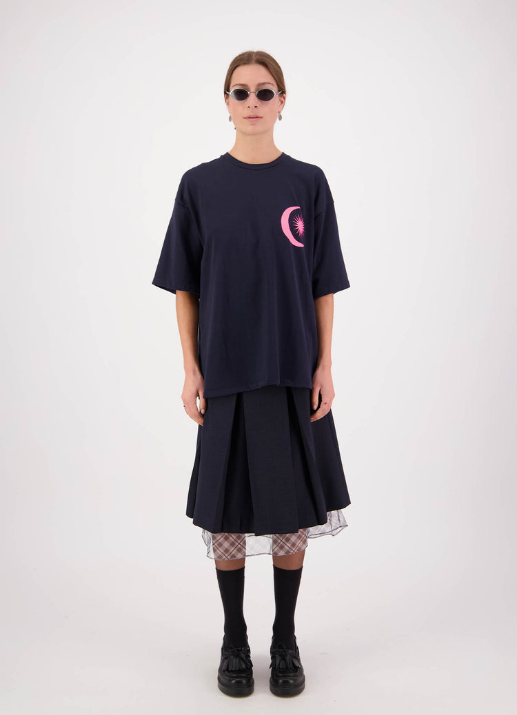 Come With Us Logo Tee - Navy Cotton