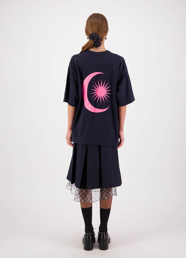 Come With Us Logo Tee - Navy Cotton