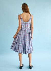 Nothing is Better Dress - Cornflower Check Cotton