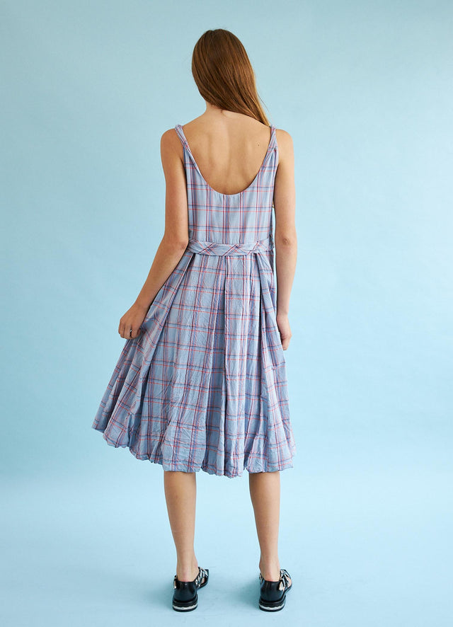 Nothing is Better Dress - Cornflower Check Cotton