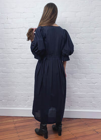 Road to Nowhere Dress - Navy Cotton