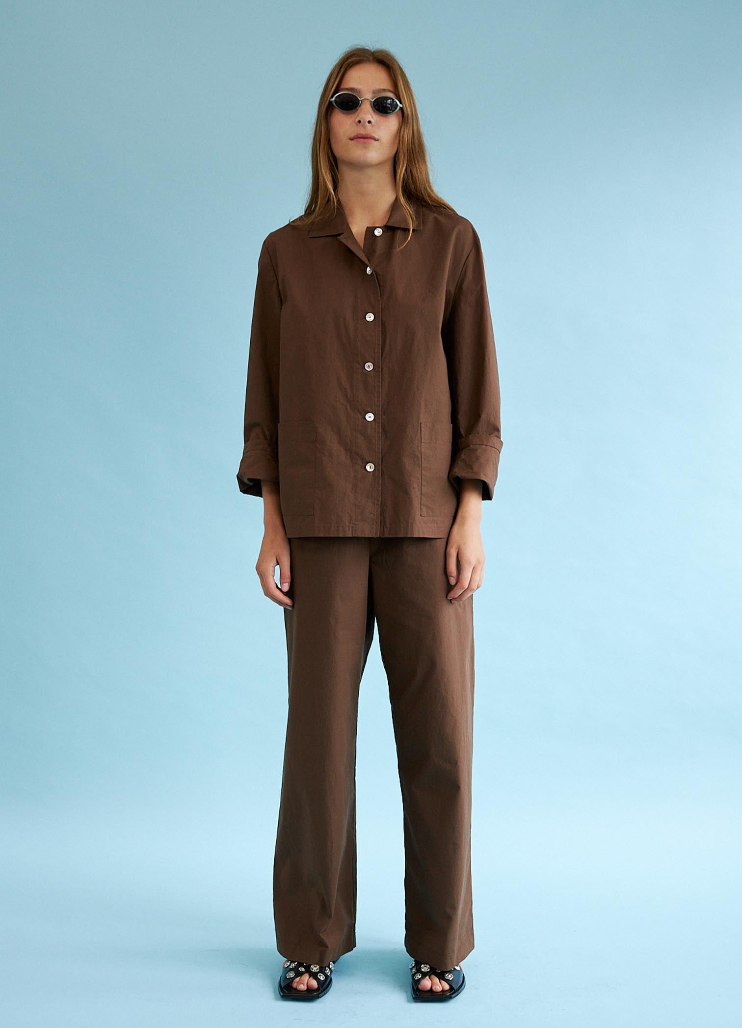 Part of Your World Pant - Brown Sandwashed Cotton