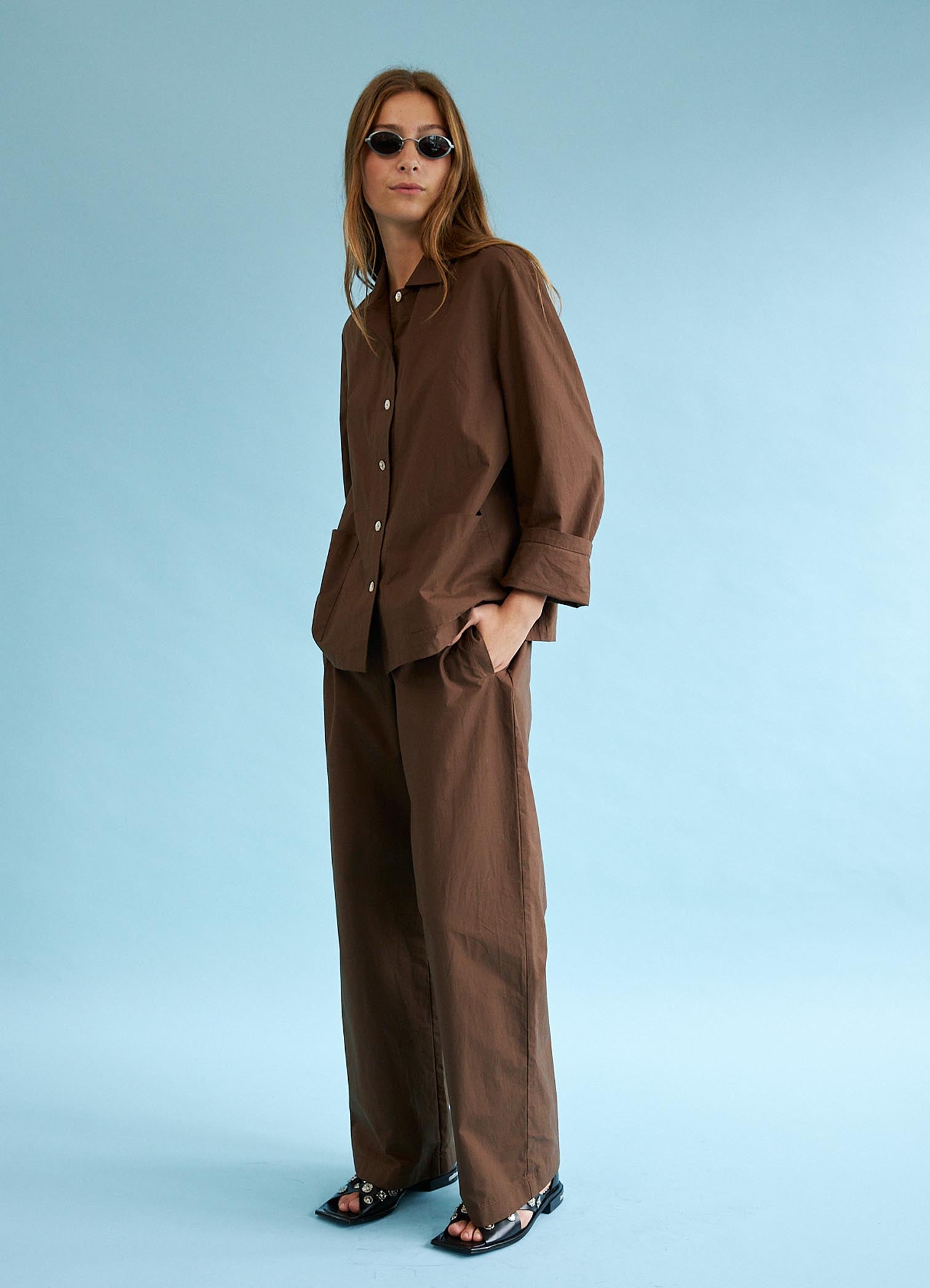 Part of Your World Pant - Brown Sandwashed Cotton
