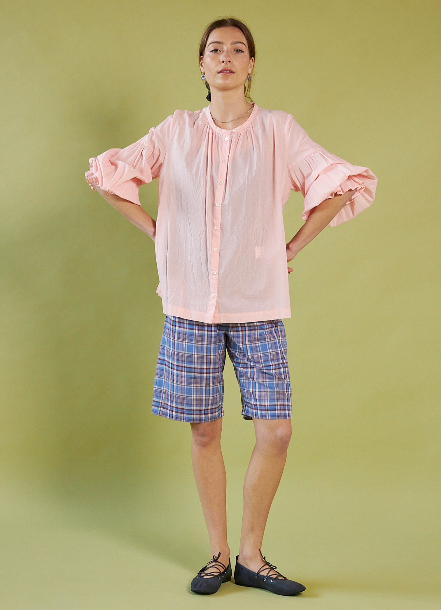Passing of Time Blouse - Blush Cotton Voile