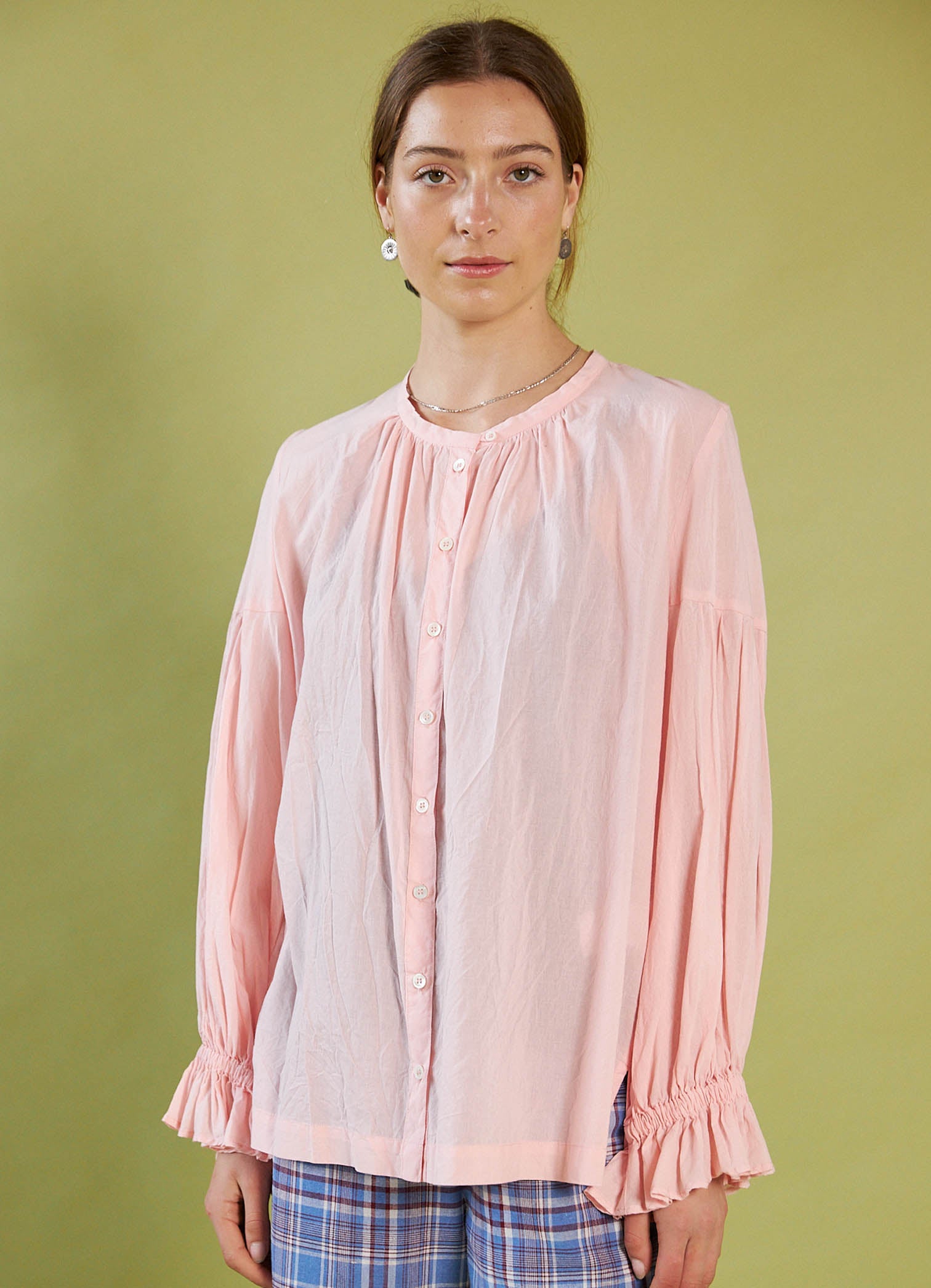 Passing of Time Blouse - Blush Cotton Voile