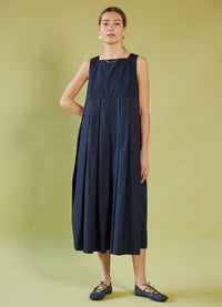 Reason to Believe Dress - French Navy Tencel Cotton