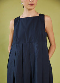 Reason to Believe Dress - French Navy Tencel Cotton