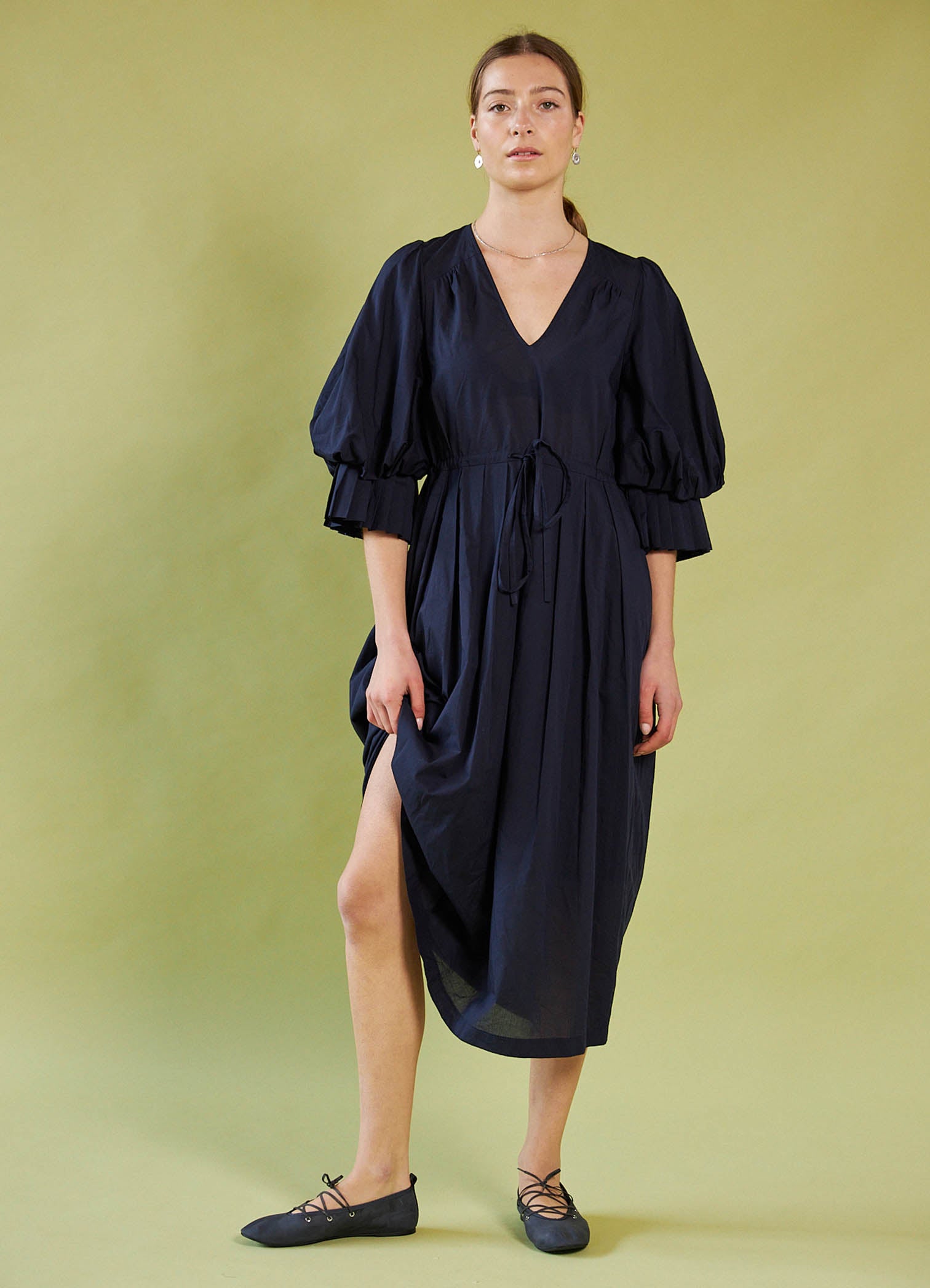 Road to Nowhere Dress - Navy Cotton Voile
