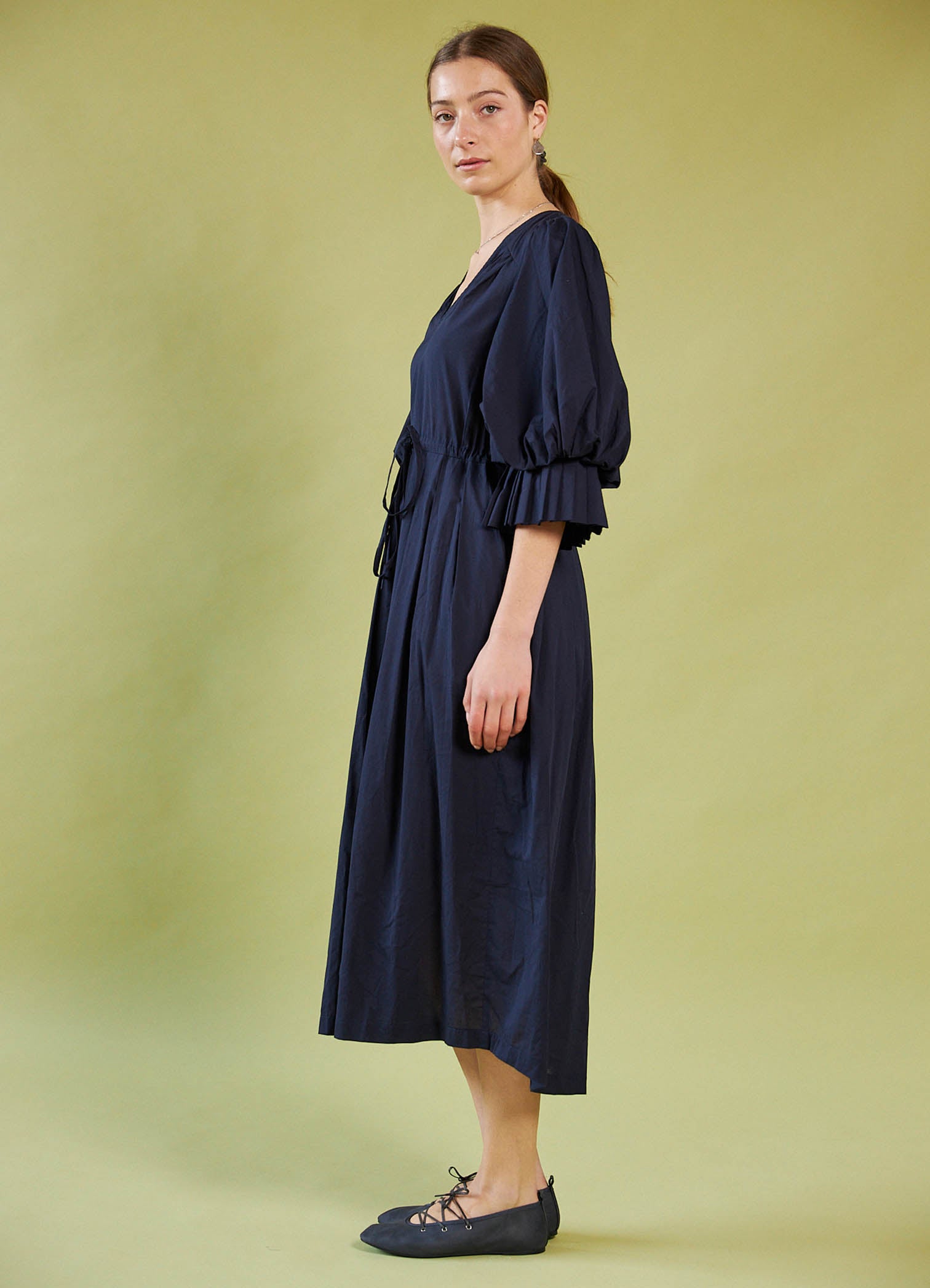 Road to Nowhere Dress - Navy Cotton Voile