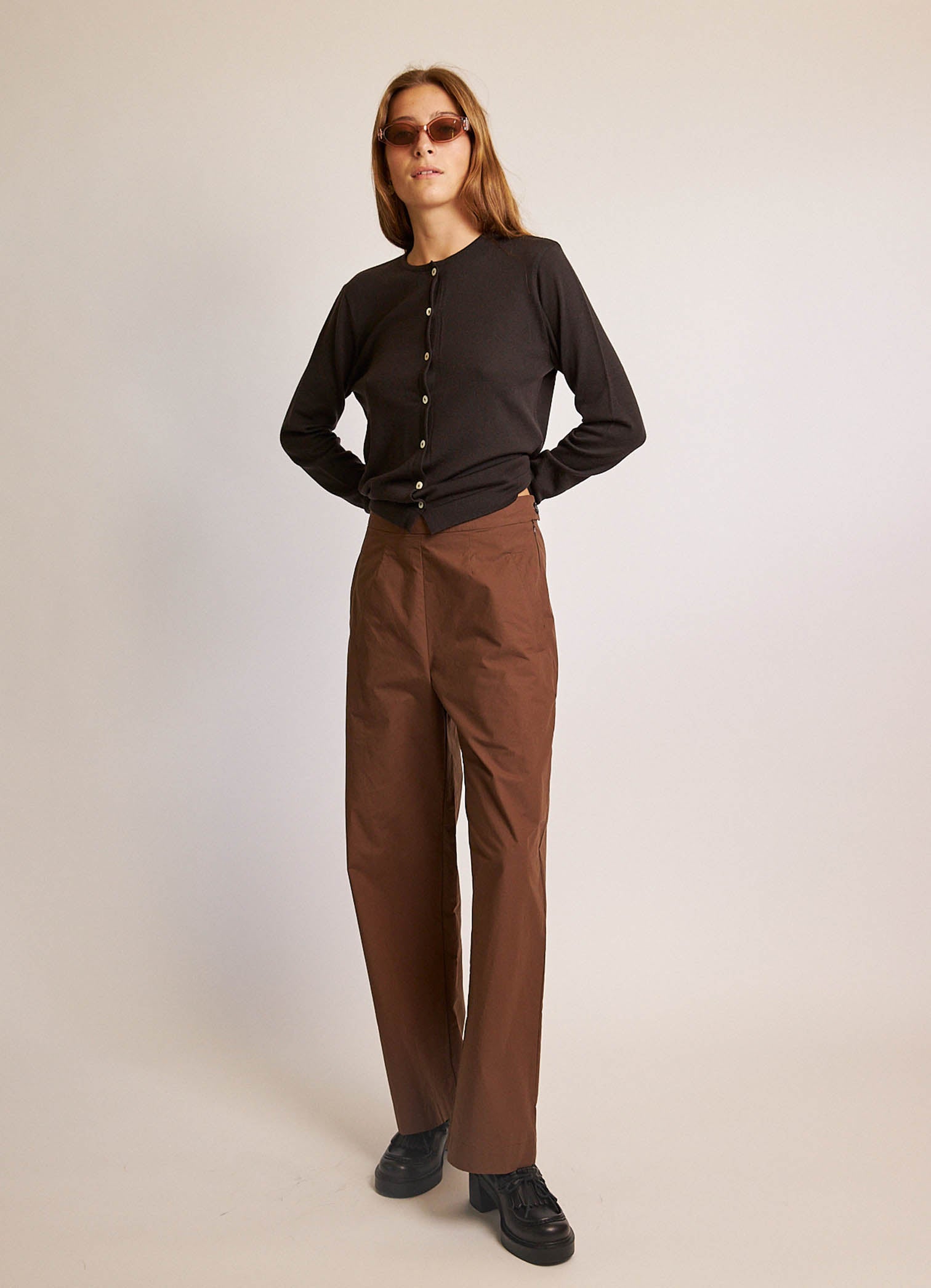 Part of Your World Pant - Brown Sandwashed Cotton