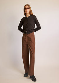 Part of Your World Pant - Brown Sandwashed Cotton