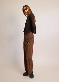 Part of Your World Pant - Brown Sandwashed Cotton