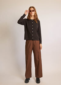 Part of Your World Pant - Brown Sandwashed Cotton
