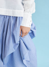 Sing It Loud Reversible Skirt - Cotton Pinstripe
