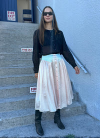 Sing It Loud Reversible Skirt - Blush Washed Satin