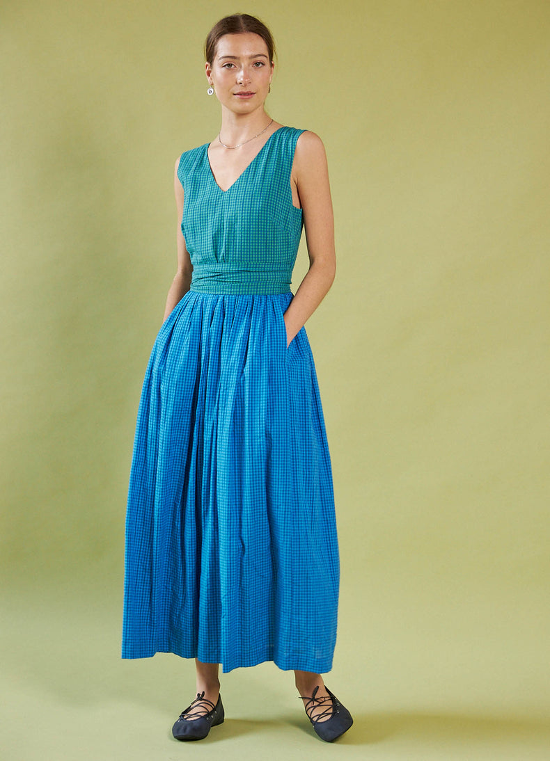 Smell of the Sea Dress - Multi Gingham Cotton