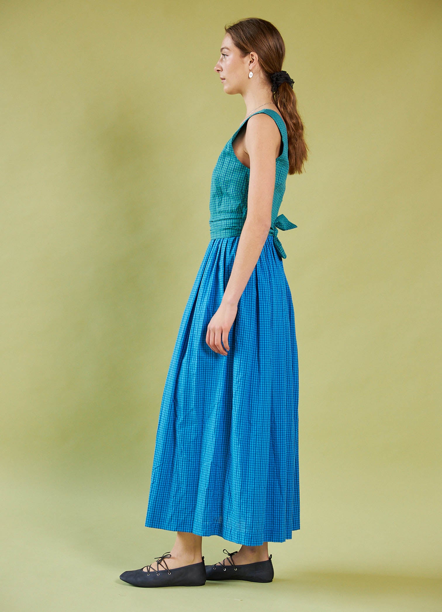 Smell of the Sea Dress - Multi Gingham Cotton