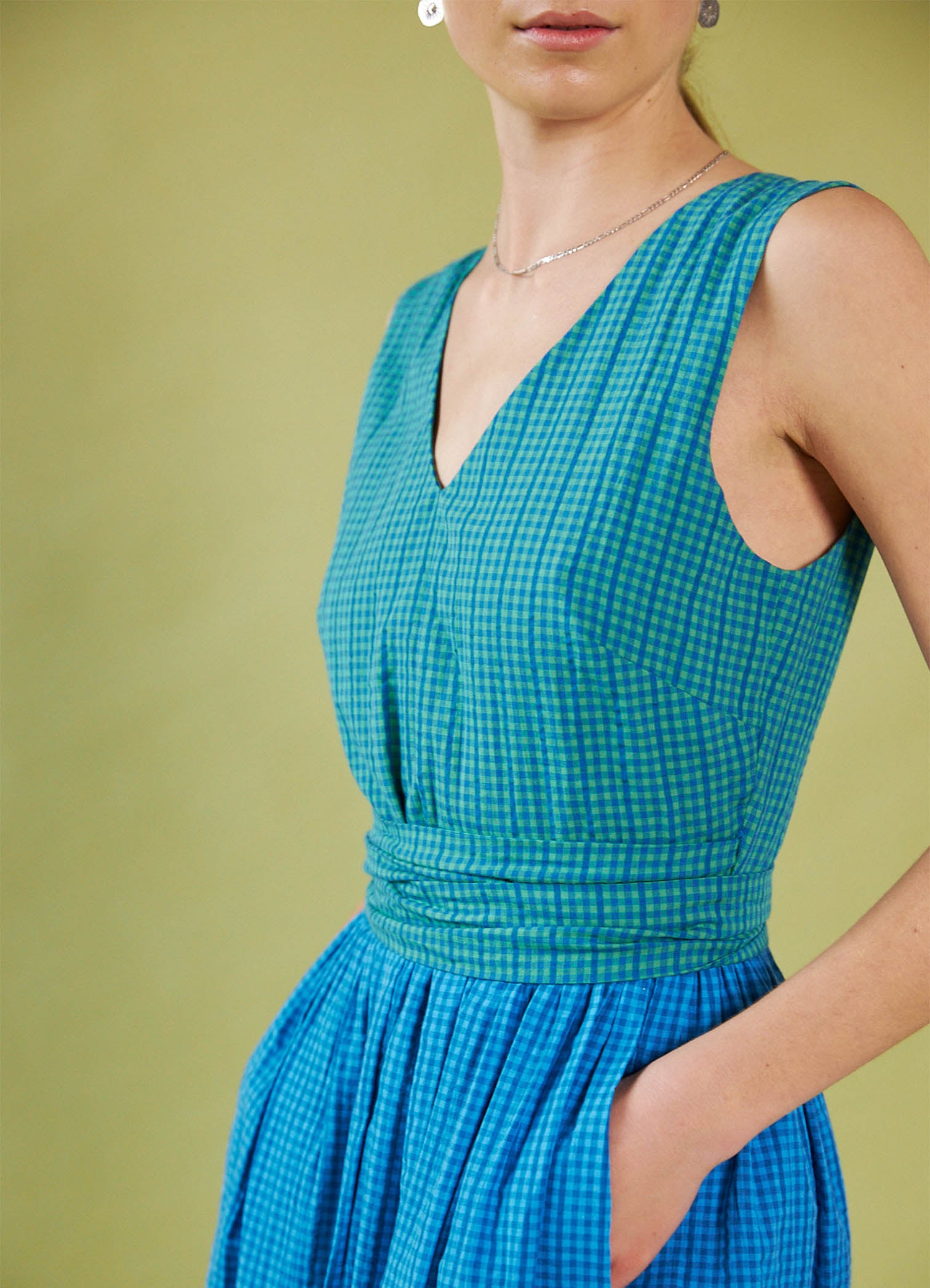 Smell of the Sea Dress - Multi Gingham Cotton