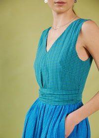 Smell of the Sea Dress - Multi Gingham Cotton