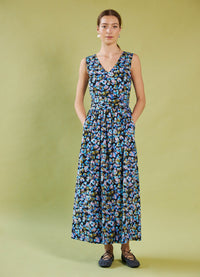 Smell of the Sea Dress - Acid Pansy Cotton