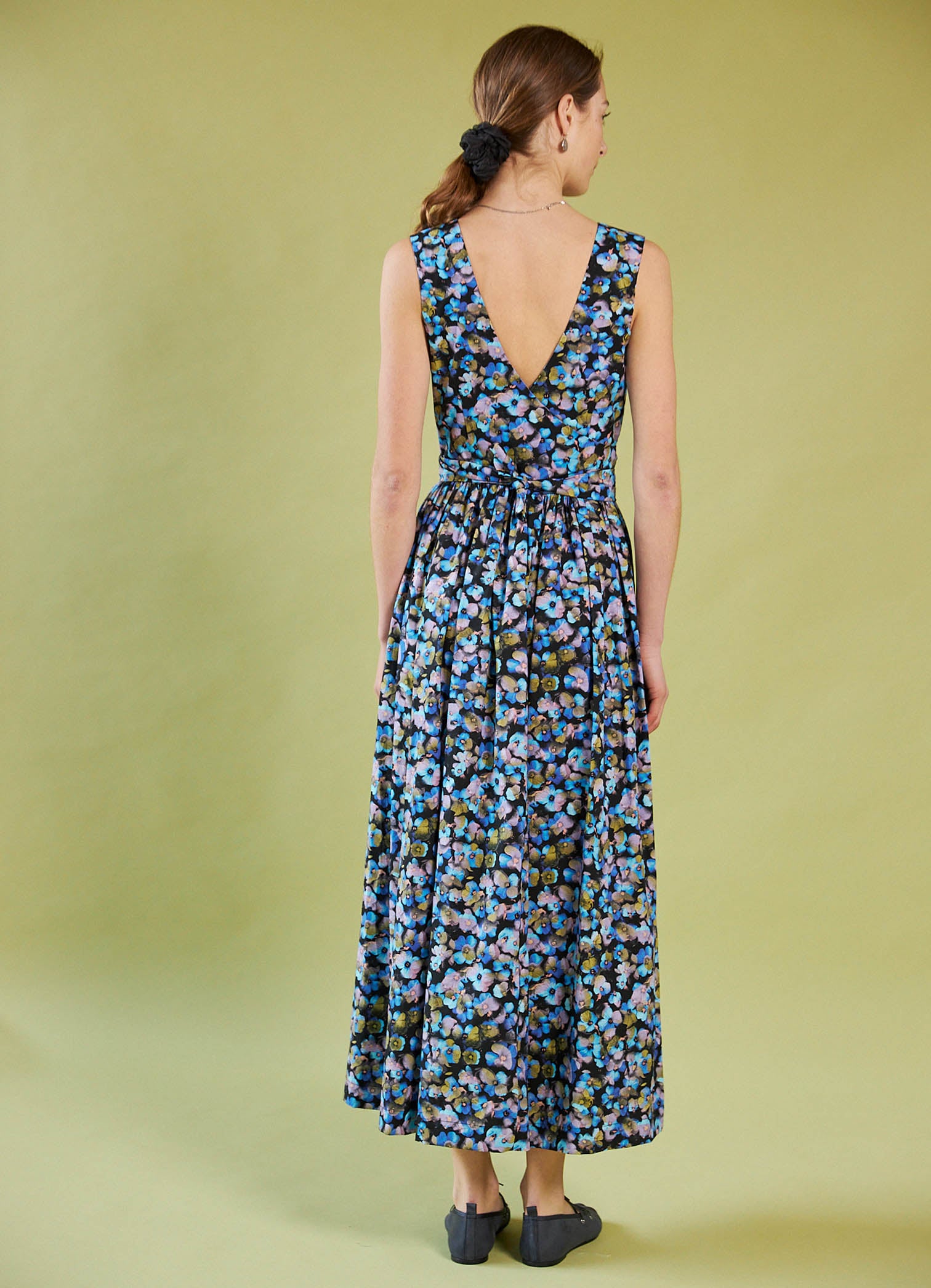 Smell of the Sea Dress - Acid Pansy Cotton