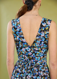 Smell of the Sea Dress - Acid Pansy Cotton