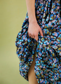 Smell of the Sea Dress - Acid Pansy Cotton