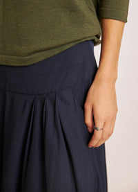 Some People Say Skirt - French Navy Tencel Cotton