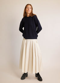 Some People Say Skirt - Textured White Cotton
