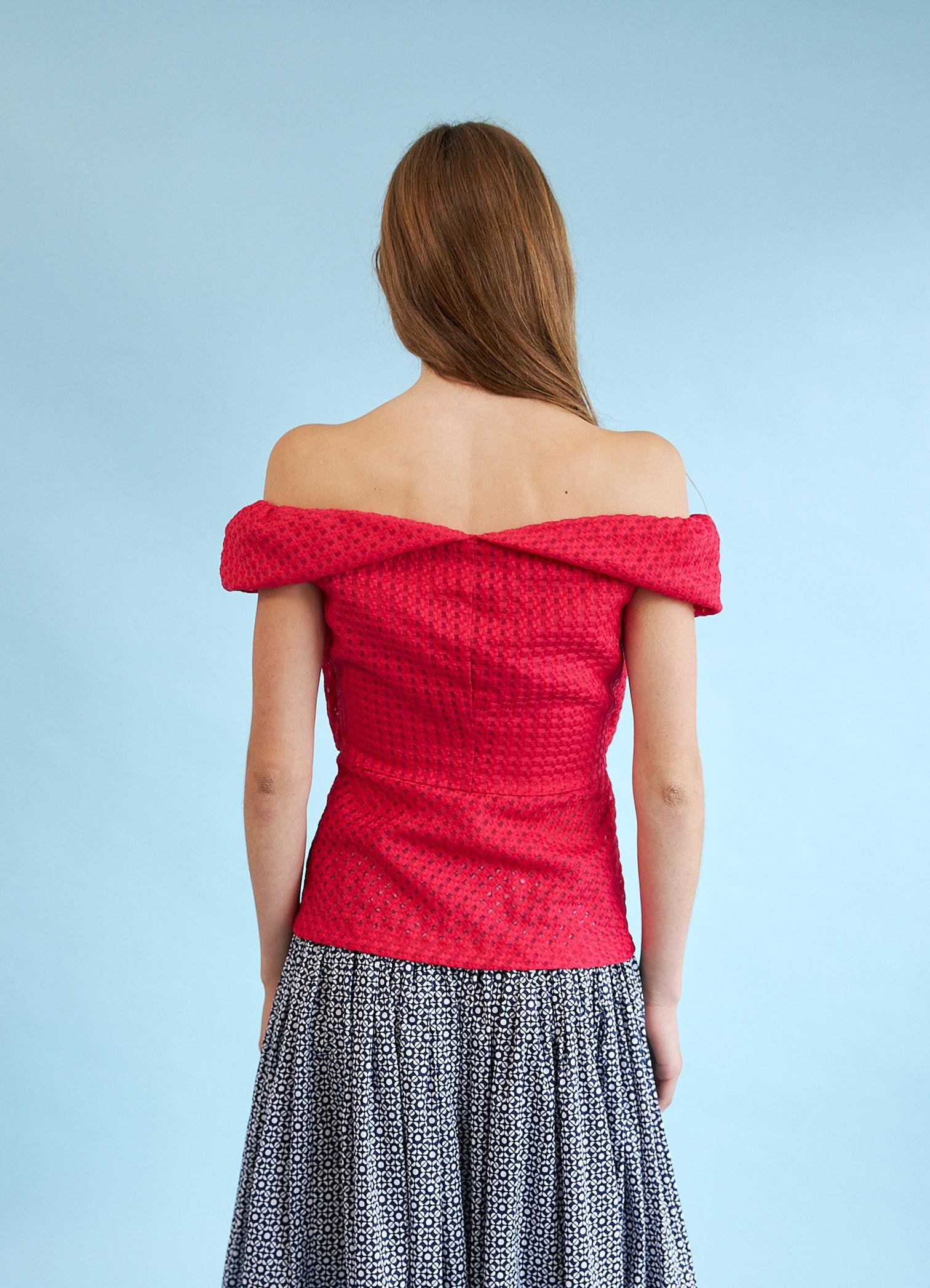 Stay Up Late Top - Raspberry Basketweave