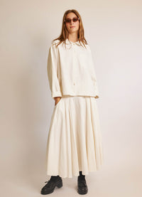 Some People Say Skirt - Textured White Cotton