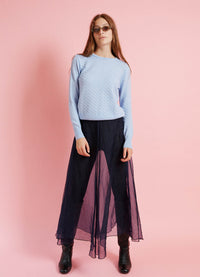 Beautiful Dream Skirt - Navy Silk Organza LAST ONE