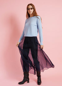 Beautiful Dream Skirt - Navy Silk Organza LAST ONE